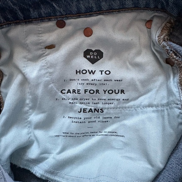 Madewell High-rise denim Mid-length shorts, SZ 25 in Bingley Wash - Picture 6 of 6